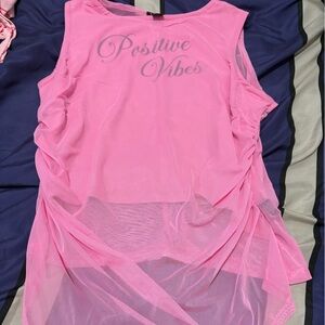 Pink Mesh Tank